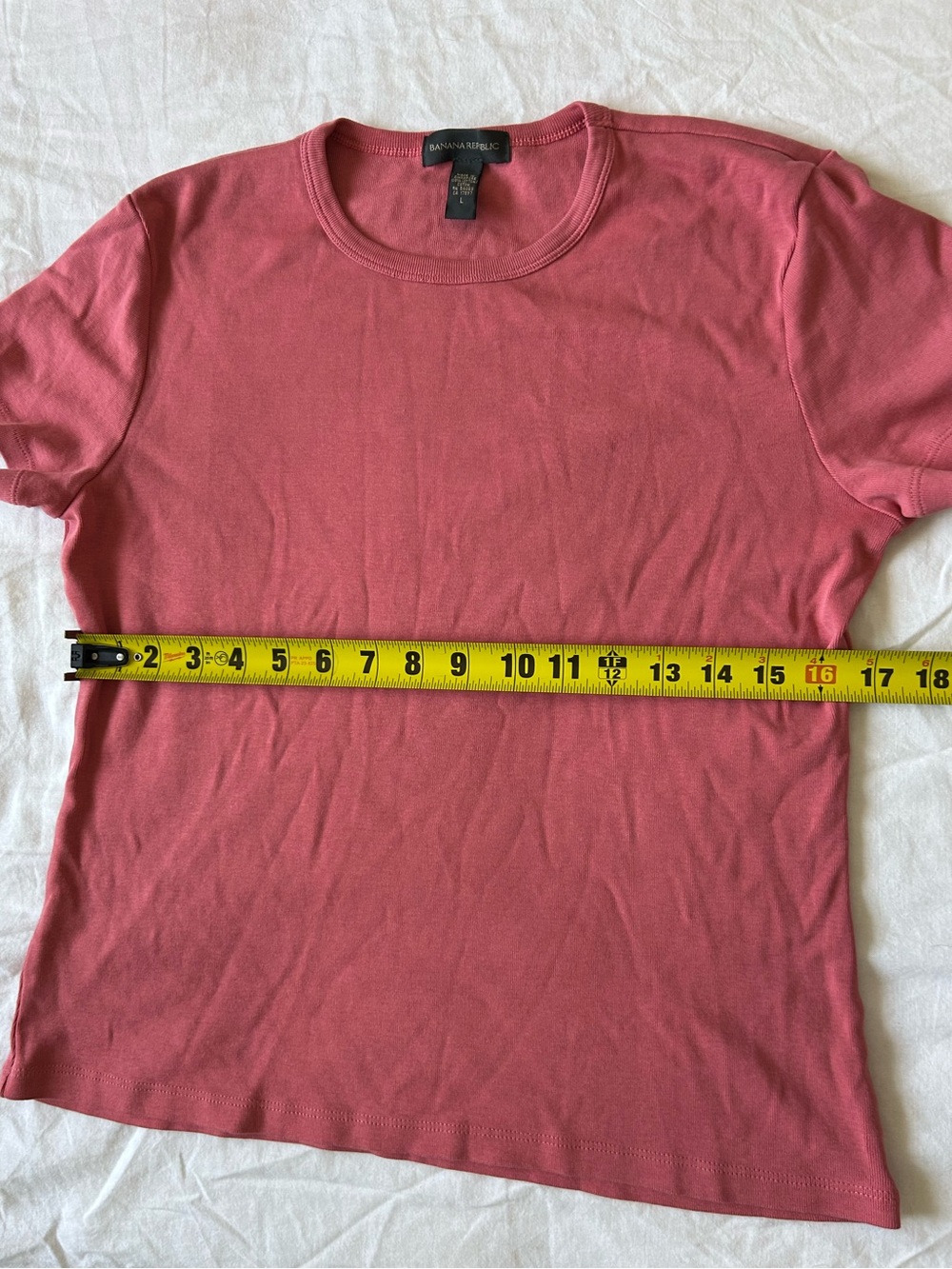 Banana Republic 100% Cotton Pink Short Sleeve Top | Size Large - Picture 6 of 6